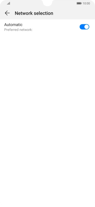 If you want to select a network manually, press the indicator next to 