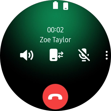 Press the end call icon.