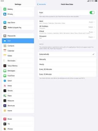 Press the indicator next to 