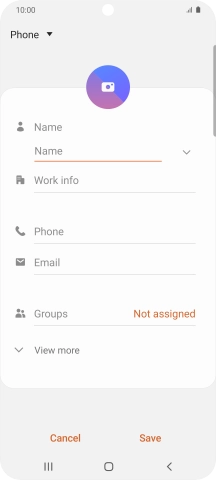 Press Name and key in the required name.