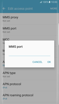 Key in 8080 and press OK.