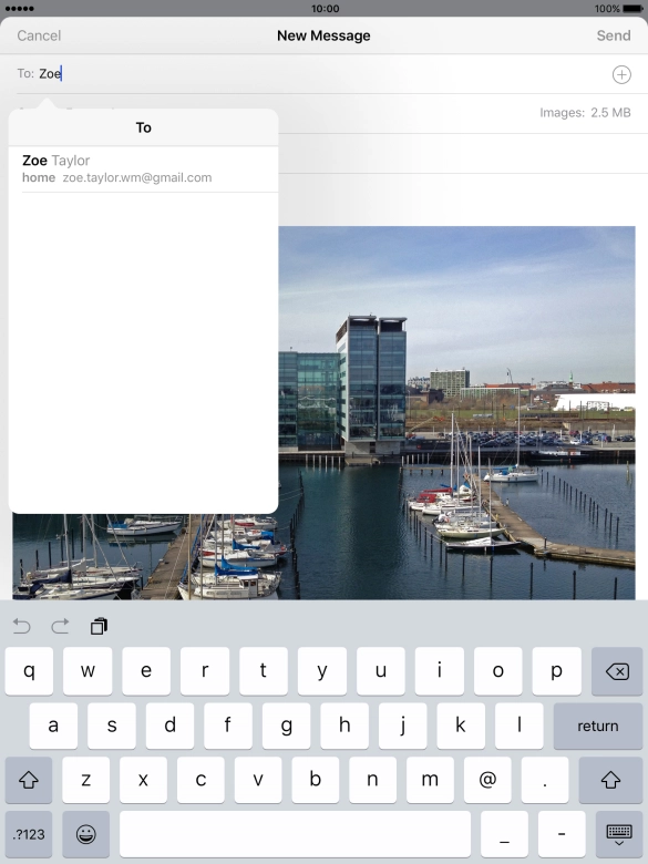 Press the required contact.