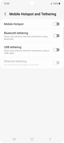 Press Mobile Hotspot.