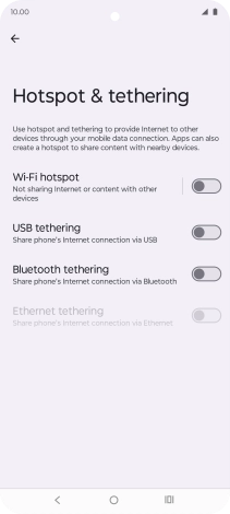Press Wi-Fi hotspot.