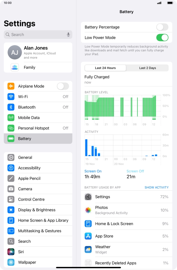 Slide your finger upwards starting from the bottom of the screen to return to the home screen.