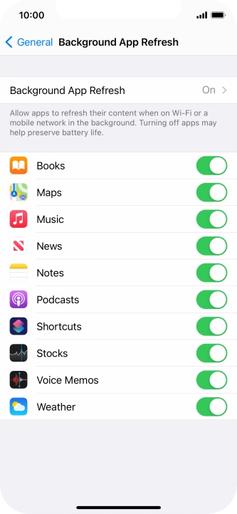 Press Background App Refresh.