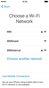 Press the required Wi-Fi network.