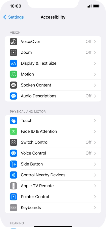 Press the required category below 