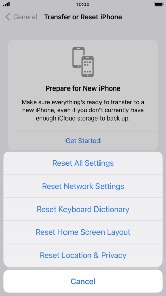 Press Reset All Settings.