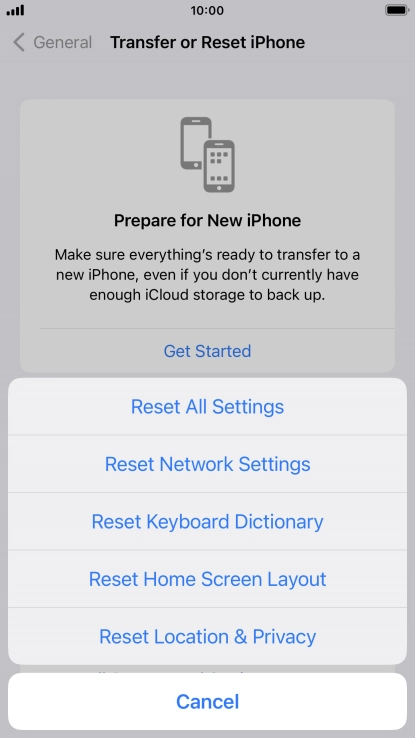 Press Reset All Settings.