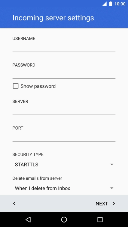 Press the field below 