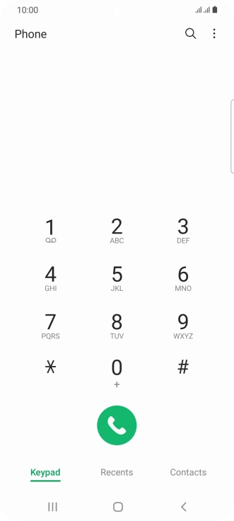Press the menu icon.