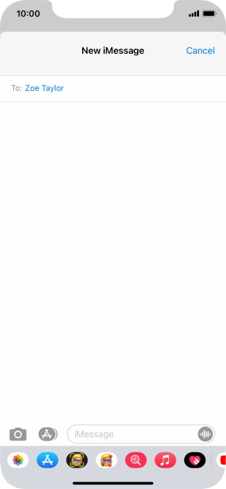 You can also send pictures, video clips, audio files and different effects in your iMessage. Follow the instructions on the screen to send your iMessage with the required content.