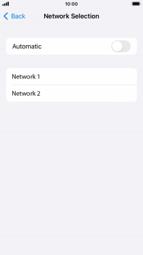 If you turn off the function, press the required network.