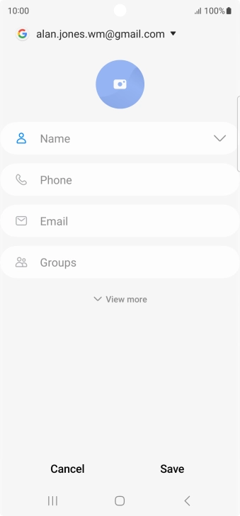 Press the address book drop down list.