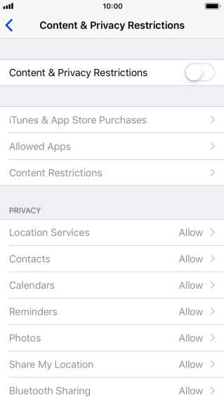 Press the indicator next to 