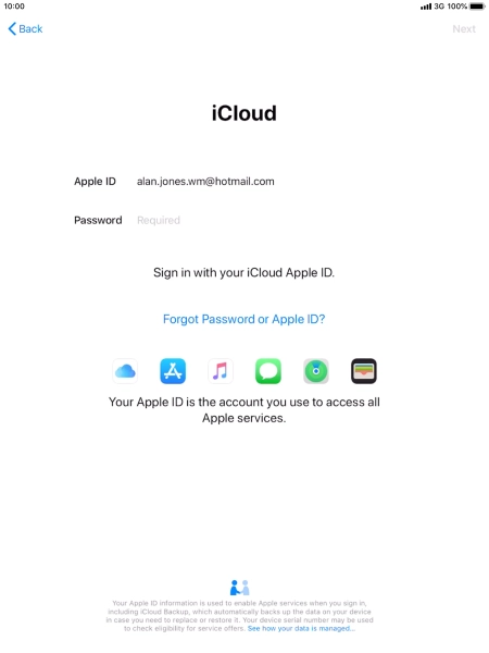 Press the field next to 