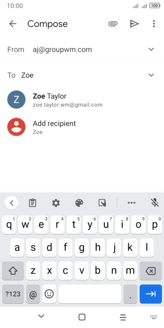 Press the required contact.