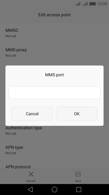 Key in 8080 and press OK.