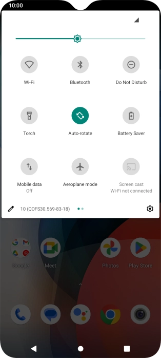 Press the settings icon.