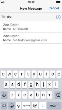 Press the required contact.