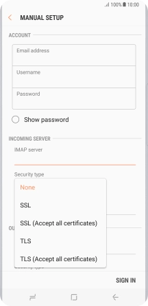 Press None to turn off the function.
