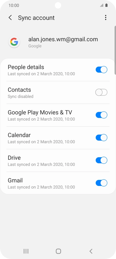 Press the indicator next to 