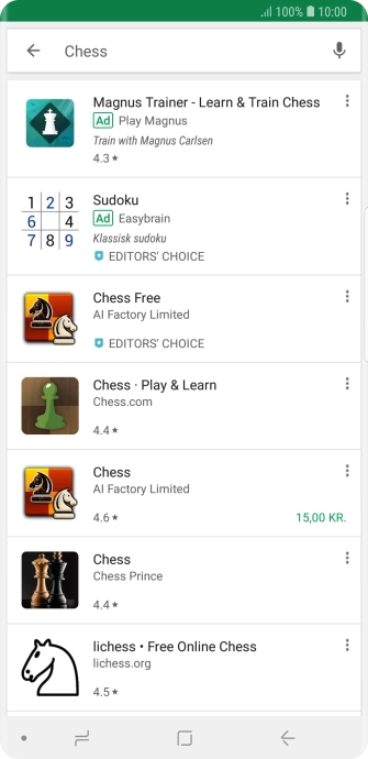 Press the required app.