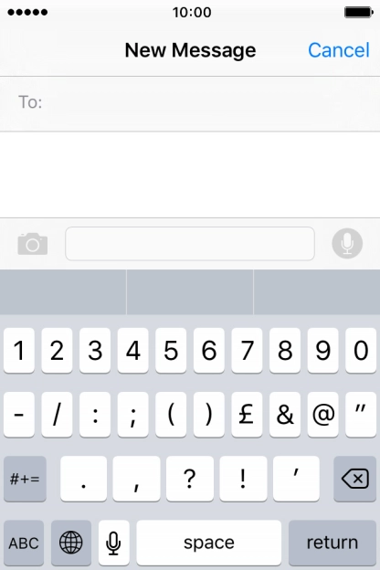 Press the required numbers and symbols.