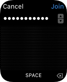 Key in the password for the Wi-Fi network and press Join.