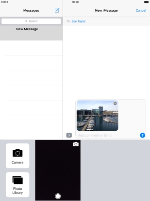 Press the text input field.
