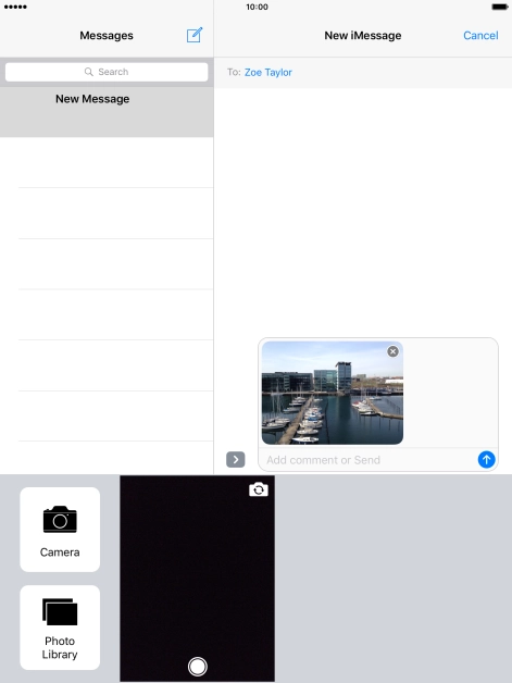 Press the text input field.