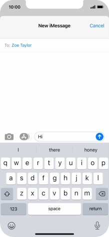 Press the send icon.