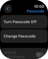 Press Turn Passcode Off and key in the current lock code.