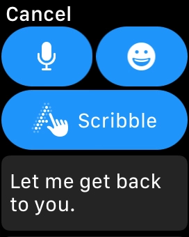 Press the microphone icon and follow the instructions on the screen to record and send the message.