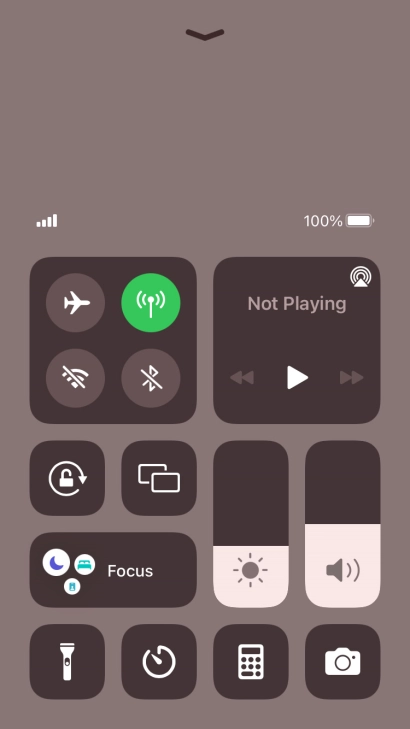 Press the flight mode icon to turn the function on or off.