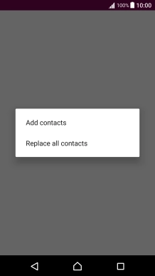If you want to keep existing contacts saved on your SIM, press Add contacts.