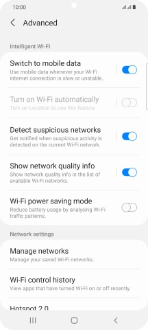 Press the indicator next to 