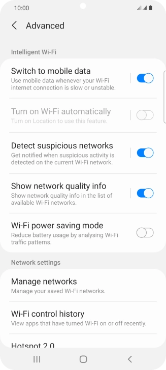 Press the indicator next to 