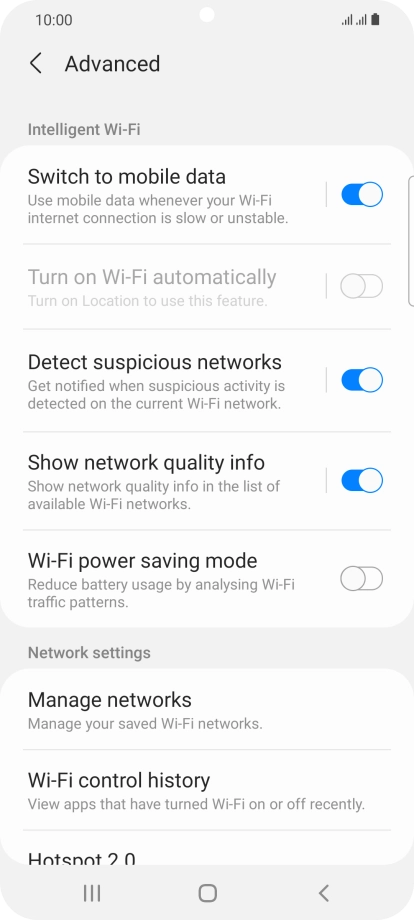 Press the indicator next to 