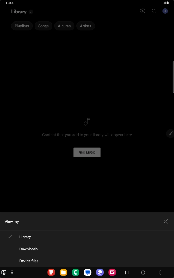 Press the required category and go to the required audio file.
