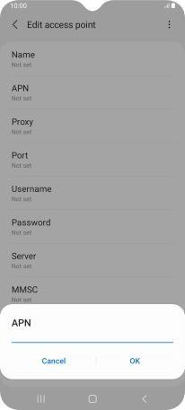 Key in live.vodafone.com and press OK.