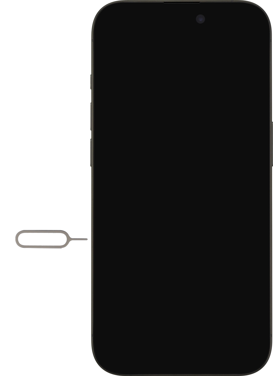 Find the opener for the SIM holder.