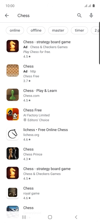 Press the required app.