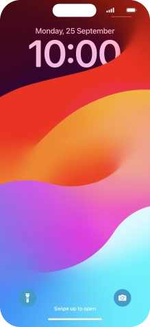 Slide your finger upwards starting from the bottom of the screen.