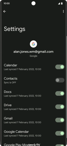 Press the indicator next to 