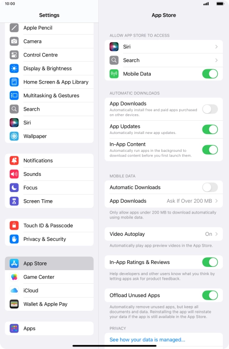 Press the indicator next to 