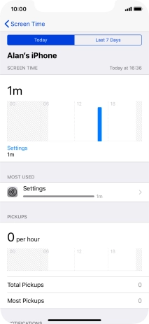 Press Last 7 Days to see your use for the past week.