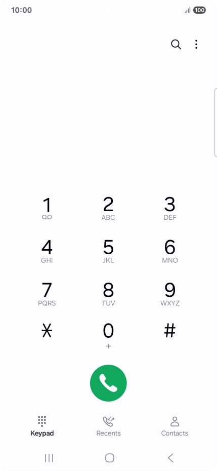 Press the menu icon.