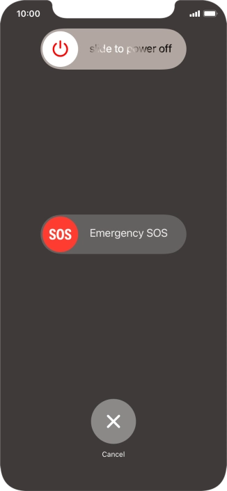 Press and drag the power off icon right.